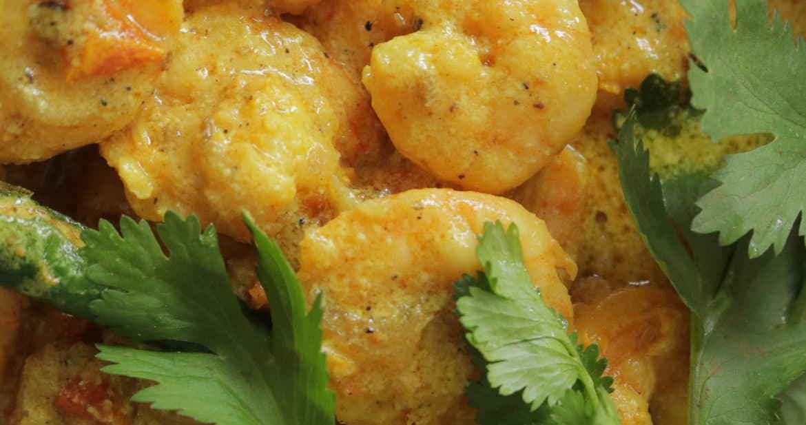 prawn caldine cooked in coconut milk