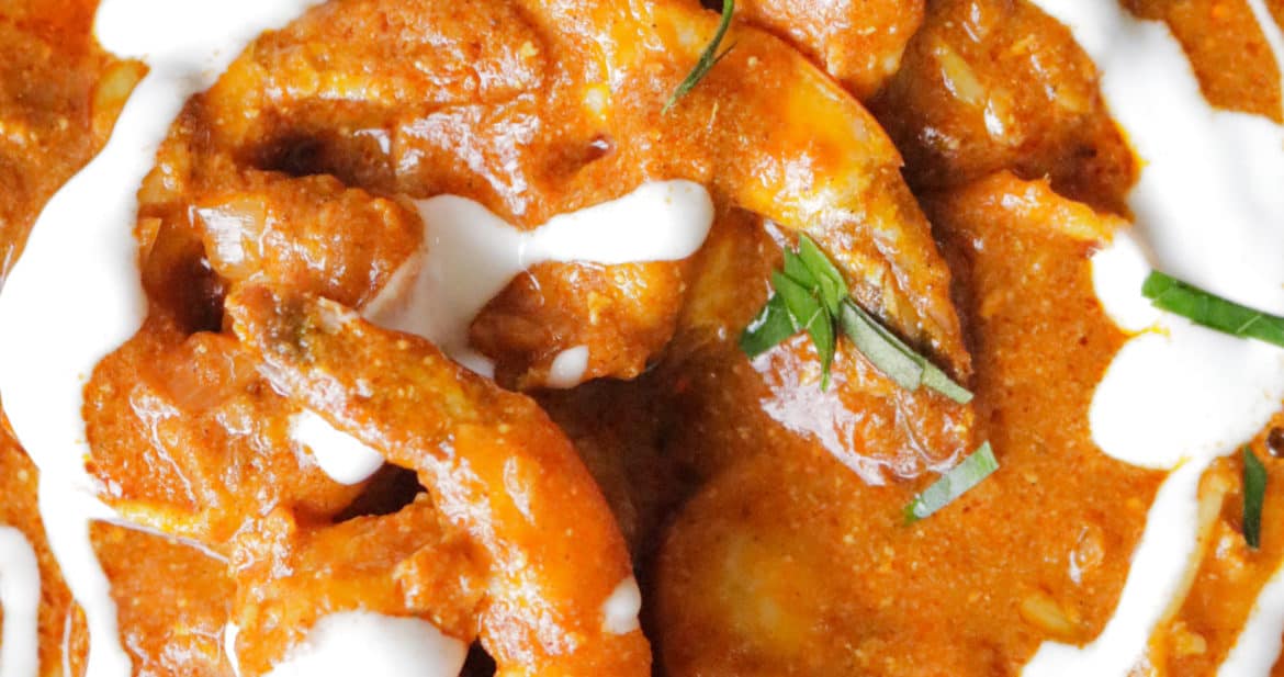 shrimp tikka masala with cream