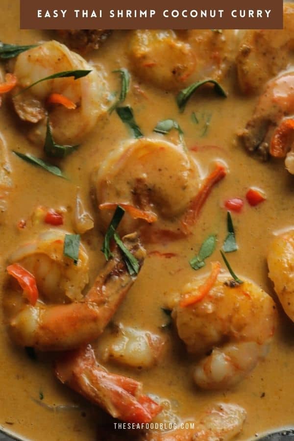 Thai shrimp coconut cream made with creamy coconut milk.