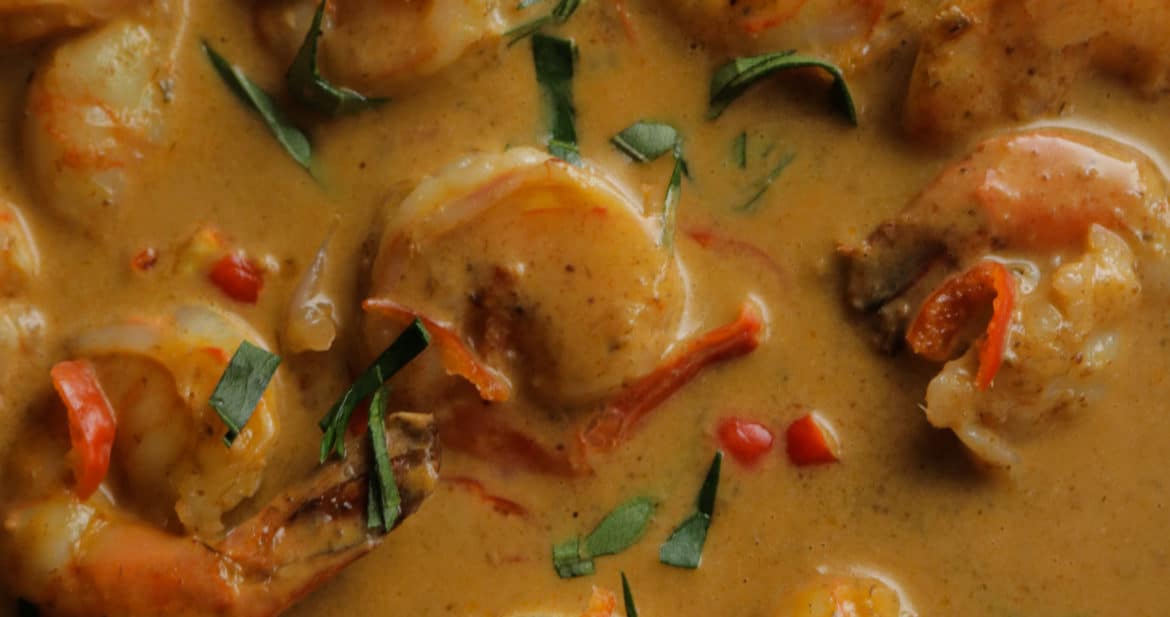 Thai coconut shrimp curry