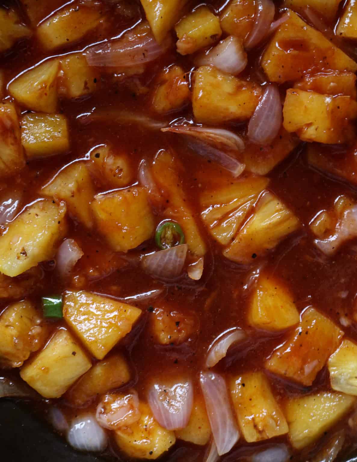 Sweet and sour shrimp with pineapple. - THE SEAFOOD BLOG