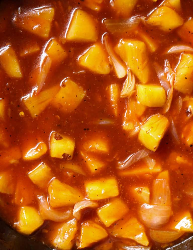 Sweet and sour shrimp with pineapple. - THE SEAFOOD BLOG